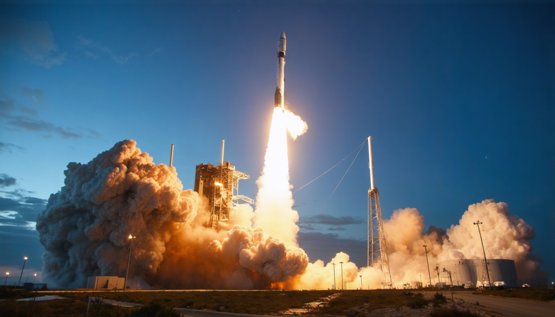 The Sky's the Limit: SpaceX's Falcon 9 Roars into the Night for a Historic Mission